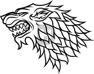 Nembo ya Nyumba ya Stark Game of Thrones — Game of thrones msimu wa 8 Picha ya Ukuta
