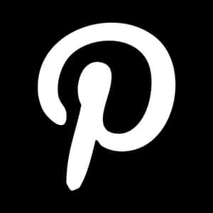 Nembo ya Pinterest nyeusi na nyeupe