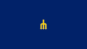 Picha ya mandhari ya nembo ya trident ya Seattle Mariners — Bluu iliyokolea Picha ya Ukuta