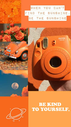 Aesthetic Background ya Rangi ya Machungwa — Machungwa aesthetic GIF Picha ya Ukuta