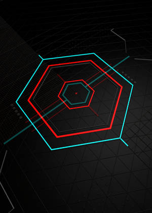 Neon Hexagon Laser wallpaper — Oppo Pad 6 Picha ya Ukuta