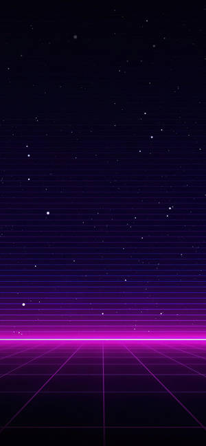 Neon Purple Iphone Galaxy Stripes — iPhone 18 Pro Picha ya Ukuta