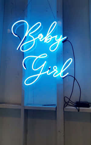 Picha za Neoni ya Bluu Aesthetic — Samawati ya neon Picha ya Ukuta