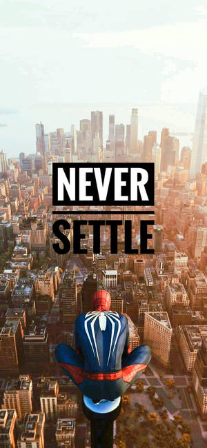 Never Settle New York Background — iPhone Xs Picha ya Ukuta