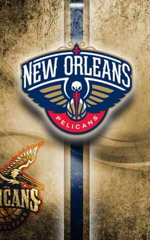 New Orleans Pelicans Grunge Art wallpaper. — Galaxy Tab S10 Lite Picha ya Ukuta