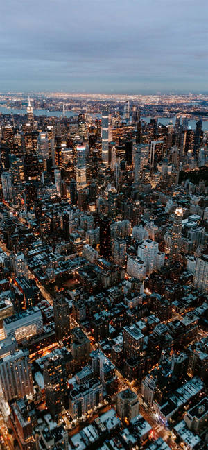 New York City IPhone X Aerial Vicinity — iPhone 18 Picha ya Ukuta