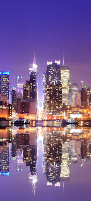 New York City Night Iphone — Vivo Y31t Picha ya Ukuta