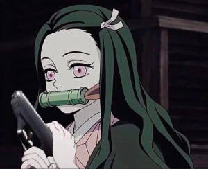 Nezuko ya Demon Slayer na Bunduki