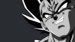 Vegeta Nyeusi na Nyeupe — Dragon ball z GIF Picha ya Ukuta
