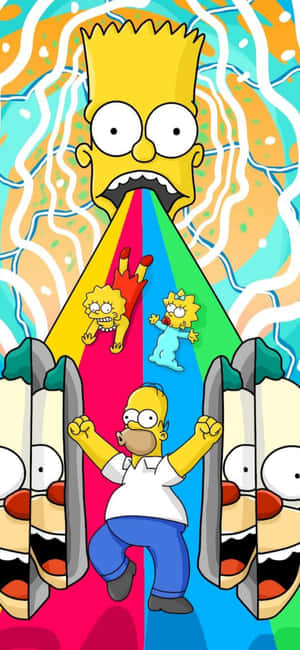 Simpsons background — Huawei Mate X Picha ya Ukuta