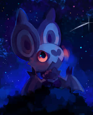 Noibat Chini ya Sama ya Bluu ya Usiku — Pokemon Telefoni Picha ya Ukuta