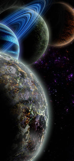Note 10 Plus Planets wallpaper — iPhone 14 Picha ya Ukuta