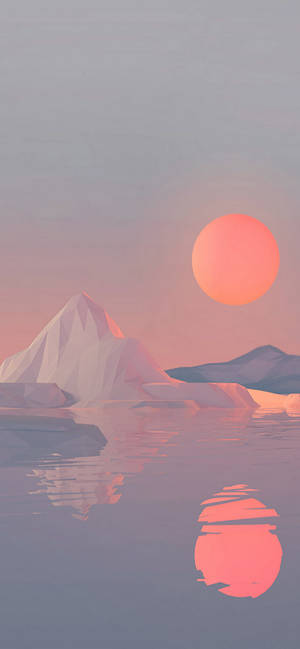 Note 10 Plus Snowy Sunset wallpaper — iPhone 16 Pro Picha ya Ukuta