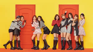 Nyakati za kupendeza na Twice K-pop band — Mara mbili Picha ya Ukuta