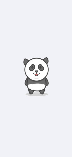 Nyeupe iPhone Panda Mzuri — iPhone 17e Picha ya Ukuta