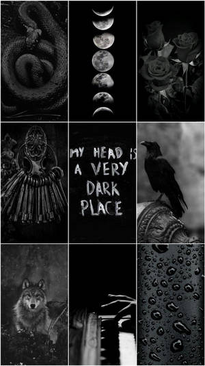 Nyeusi emo aesthetic wallpaper — Aesthetic nyeusi na nyeusi Picha ya Ukuta
