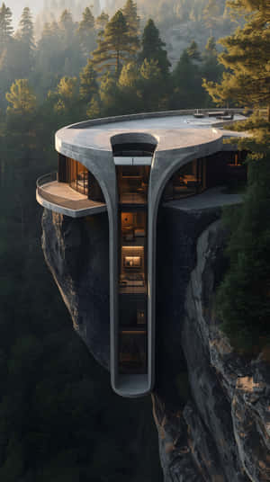 Futuristic,Futuristic City,Architecture,Luxury,Luxury House,Mansion,Cliff,House,Modern,Mountain,Mountain Aesthetic,Forest,Forest Background,Nature,Nature 4k,Nature Love,Nature Scenery,Dream,Minimalist,Photography — 1440x2560 Picha ya Ukuta