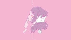 Aesthetic Pink Background — Nyekundu ya kupendeza Picha ya Ukuta