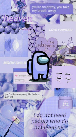 Nzuri Aesthetic Collage ya Zambarau wallpaper — Nzuri aesthetic Picha ya Ukuta