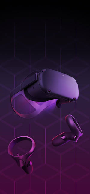 Picha ya simu ya Oculus Quest 2 Sanaa ya Abstract ya Rangi ya Zambarau — iPhone 14 Pro Picha ya Ukuta