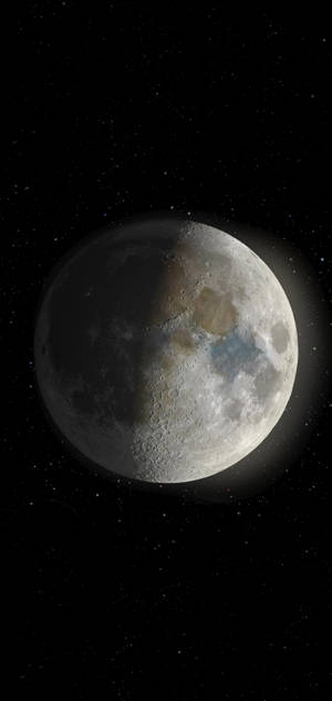 OLED 4K Moon In Shadows — iPhone 14 Plus Picha ya Ukuta