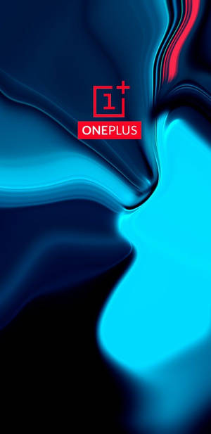 Bluu ya Kipekee na Nembo ya OnePlus 9R — Aesthetic ya bluu iliyokolea Picha ya Ukuta