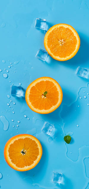 Oneplus Mchungwa na Barafu wallpaper — iPhone 15 Picha ya Ukuta