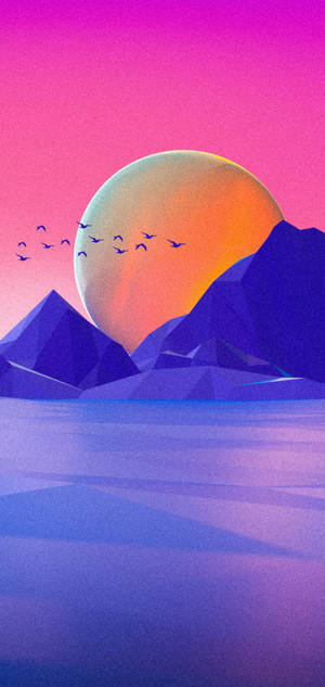 Oneplus Mwamba wa Rangi ya Pink wallpaper — iPhone 15 Pro Picha ya Ukuta