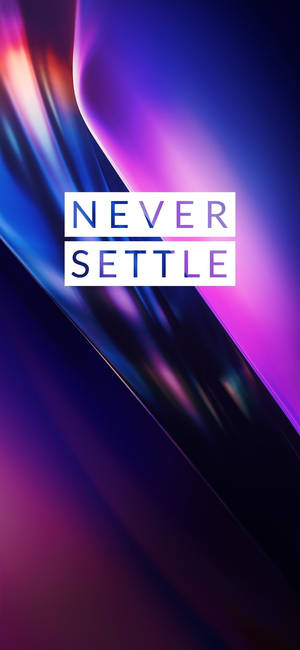 Tapeta la Oneplus Violet Never Settle — iPhone 16e Picha ya Ukuta