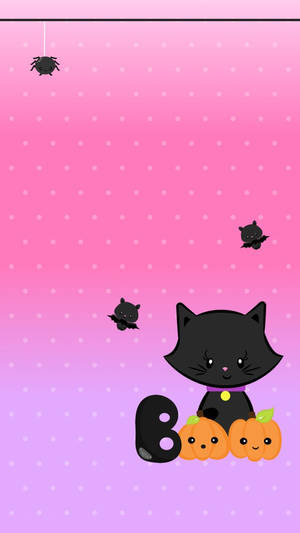 Paka Mweusi wa Halloween wa Kawaii