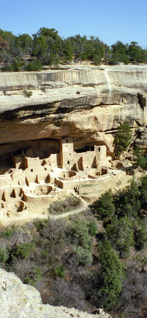 Cliff Palace Rangi ya Tan Mesa Verde National Park — Motorola Edge 70 Max Picha ya Ukuta