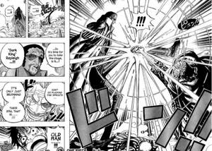 Pambano la Admiral Kizaru na Rayleigh Kutoka Manga wallpaper — Panel ya manga Picha ya Ukuta