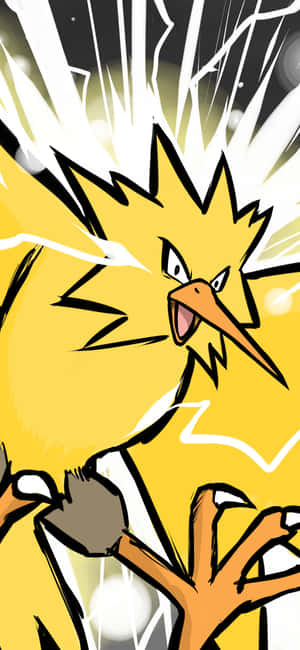 Paneli ya Manga ya Zapdos yenye Rangi — Oppo Reno15 Pro Mini Picha ya Ukuta