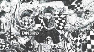 Paneli ya Manga ya Kimetsu No Yaiba wallpaper — Panel ya manga Picha ya Ukuta