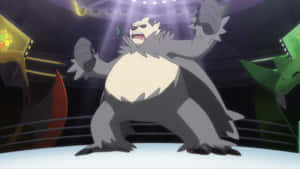 Pangoro Kwenye Uwanja wa Vita — Pokemon baridi Picha ya Ukuta