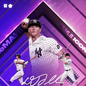 Pasta ya DJ LeMahieu ya Rangi ya Zambarau — 1:1 Picha ya Ukuta