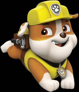 Paw Patrol Rubble With Toolbox wallpaper — Galaxy Z Fold Picha ya Ukuta