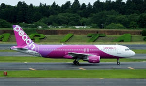 Peach Aviation katika Mwanzo wa Narita — Japan GIF Picha ya Ukuta