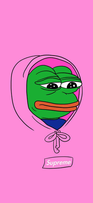 Pepe The Frog Katika Supreme wallpaper — iPhone 16 Pro Max Picha ya Ukuta