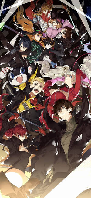 Persona 5 Phone — Galaxy A08 Picha ya Ukuta