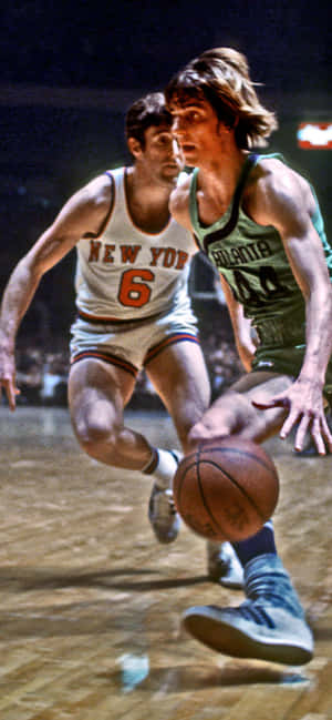 Pete Maravich Atlanta Hawks Mike Riordan New York Knicks — iPhone 16e Picha ya Ukuta