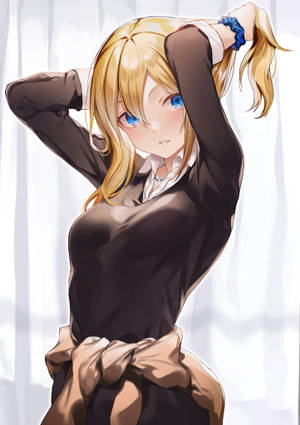 PFP Mrembo wa Manga Ai Hayasaka — Mrembo wa anime mrembo Picha ya Ukuta