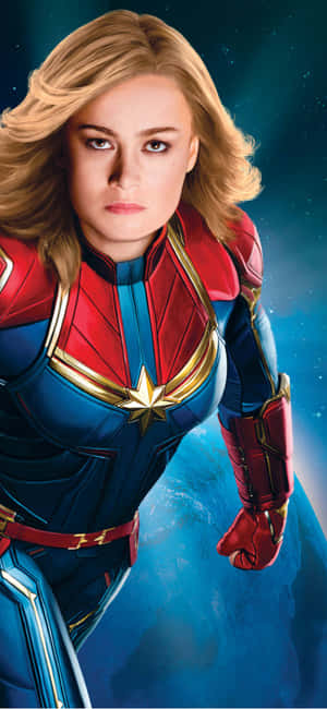 Captain Marvel background — Redmi Turbo 5 Max Picha ya Ukuta