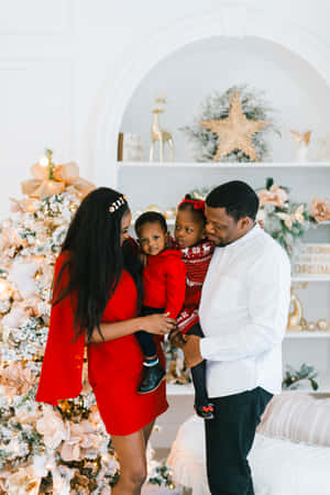 Picha za Familia Nyeusi za Krismasi — Krismasi Picha ya Ukuta