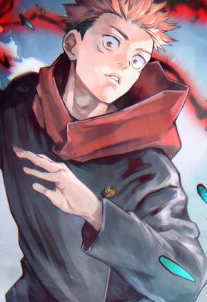 Picha ya Ajabu ya Yuji Itadori Jujutsu Kaisen Telefoni — Anime Picha ya Ukuta