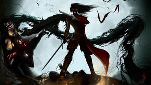 Picha ya mandhari ya Alucard Edgy Anime Pfp — Picha ya anime ya kisasa Picha ya Ukuta