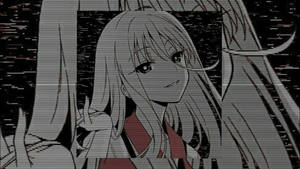 Mandhari ya Picha ya Anime ya Msichana Mrembo na Mtindo wa Edgy — Mrembo wa anime mrembo Picha ya Ukuta
