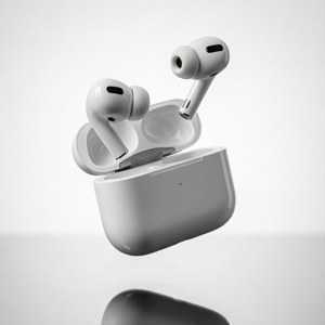 AirPods zinaweka hewani, picha ya bidhaa. — Galaxy Watch Picha ya Ukuta