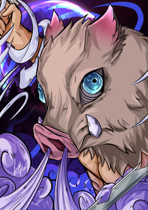 Picha ya Inosuke — Demon slayer phone Picha ya Ukuta