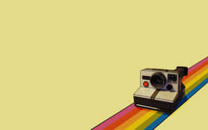 Picha za Kamera ya Polaroid — Upinde wa mvua pasteli Picha ya Ukuta